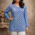 Blue color designer digital printed formal rich looks kurta for girls