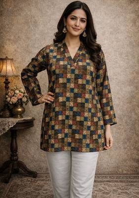Multy color digital printed formal rich looks kurta for girls 1