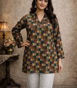 Multy color designer digital printed formal rich looks kurta for girls