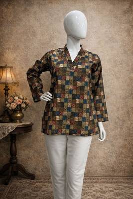 Multy color digital printed formal rich looks kurta for girls 4