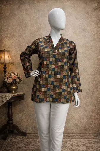 Multy color digital printed formal rich looks kurta for girls