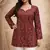 Maroon color designer digital printed formal rich looks kurta for girls