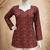 Maroon color designer digital printed formal rich looks kurta for girls