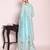 Sea green color beautful poly silk fabric stylish partywear attire for girls