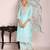 Sea green color beautful poly silk fabric stylish partywear attire for girls