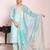 Sea green color beautful poly silk fabric stylish partywear attire for girls