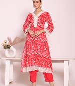 Pink color beautful poly silk fabric stylish partywear attire for girls