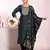 Black color beautful poly silk fabric stylish partywear attire for girls