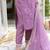 Lavender color silk blend fabric beautiful embroidered kurta set with dupatta