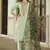 Pista color viscose rayon fabric beautiful embroidered kurta set with dupatta
