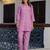 Pink color smart cotton blend fabric designer printed smart co-ord set