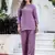Lavender color smart silk blend fabric designer hand work smart co-ord set