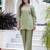Pista color smart silk blend fabric designer hand work smart co-ord set