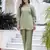 Pista color smart silk blend fabric designer hand work smart co-ord set