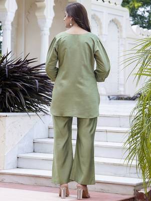 Pista color smart silk blend hand smart co-ord set 2