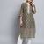 Grey color beautiful silk blend fabric sophisticated kurta for girls