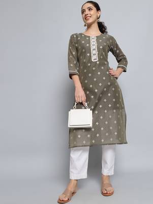Grey color beautiful silk blend sophisticated kurta for girls 4