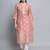 Pink color beautiful silk blend fabric sophisticated kurta for girls