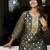 Green color beautiful silk blend fabric sophisticated kurta for girls