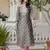 Grey color beautiful silk blend fabric sophisticated kurta for girls