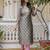 Grey color beautiful silk blend fabric sophisticated kurta for girls