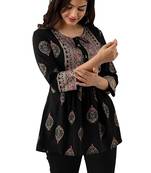 Handmade block printed rayon fabric designer tops & tunics