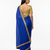 Blue sequenced work georgette saree with blouse piece.