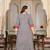 Yash gallery women's plus size cotton printed anarkali kurta (grey)