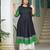 Yash gallery women's rayon anarkali kurta (black)