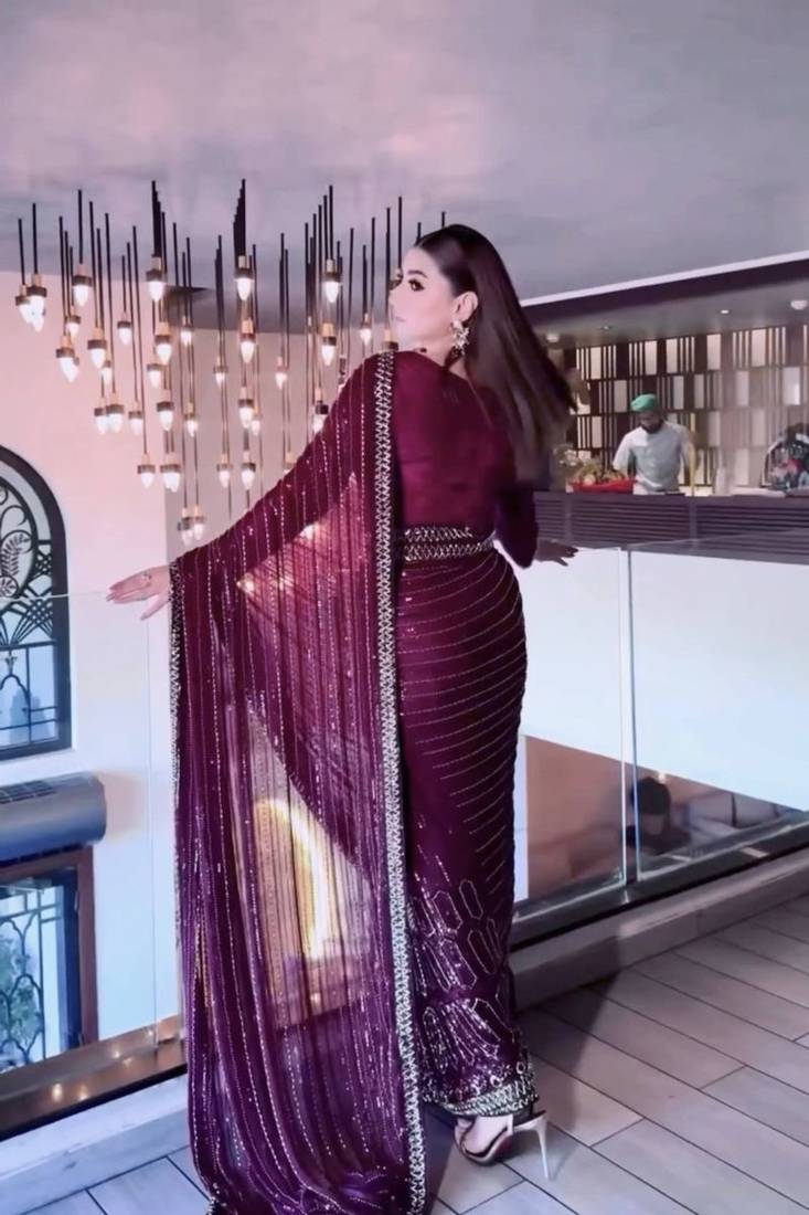 premium kasturi art silk saree with sequins, thread & dori work