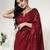 red georgette saree with allover sequins work