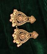 Blush pink stone bridal earrings