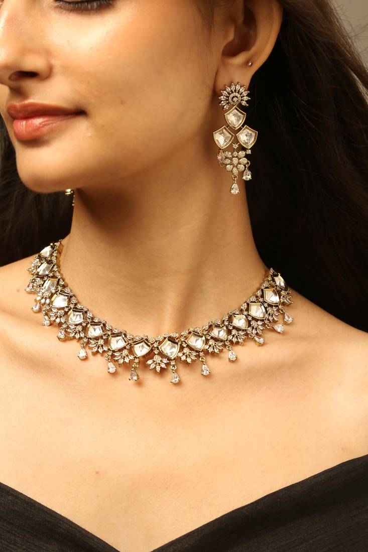 Luxury crystal floral bridal set