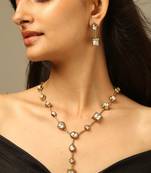 Classic crystal drop necklace set