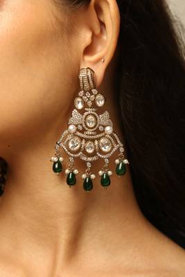 Royal emerald crystal pendant set 2