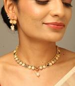 Multicolor temple choker necklace set