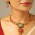 Antique ruby green stone bridal choker set