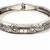 Nvr women oxidized silver plated paisley & floral carved kada bangle
