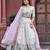 white tissue silk embroidered lehenga choli set