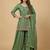 Sea-green designer faux silk readymade designer suit