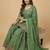 Sea-green designer faux silk readymade designer suit