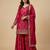 Pink designer faux silk readymade designer suit