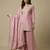 Light-pink designer faux silk readymade designer suit