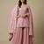 Light-pink designer faux silk readymade designer suit