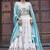 WHITE Women   s Pure Tissue Silk Heavy Embroidered Lehenga Choli with Sequins Work & Fendy Dupatta