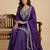 Purple designer faux silk readymade designer suit