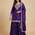 Purple designer faux silk readymade designer suit