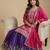 Pink designer faux silk readymade designer suit