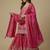 Pink designer faux silk readymade designer suit
