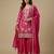 Pink designer faux silk readymade designer suit